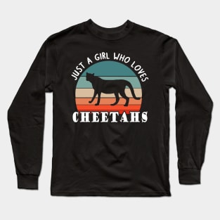 Cheetah women big cat girls love animals Long Sleeve T-Shirt